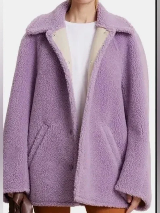 A.l.c. Faux fur coat wool blend - Picture 1 of 7